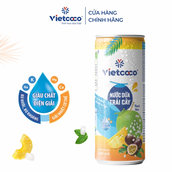 NƯỚC DỪA TƯƠI TRÁI CÂY VIETCOCO 240ML